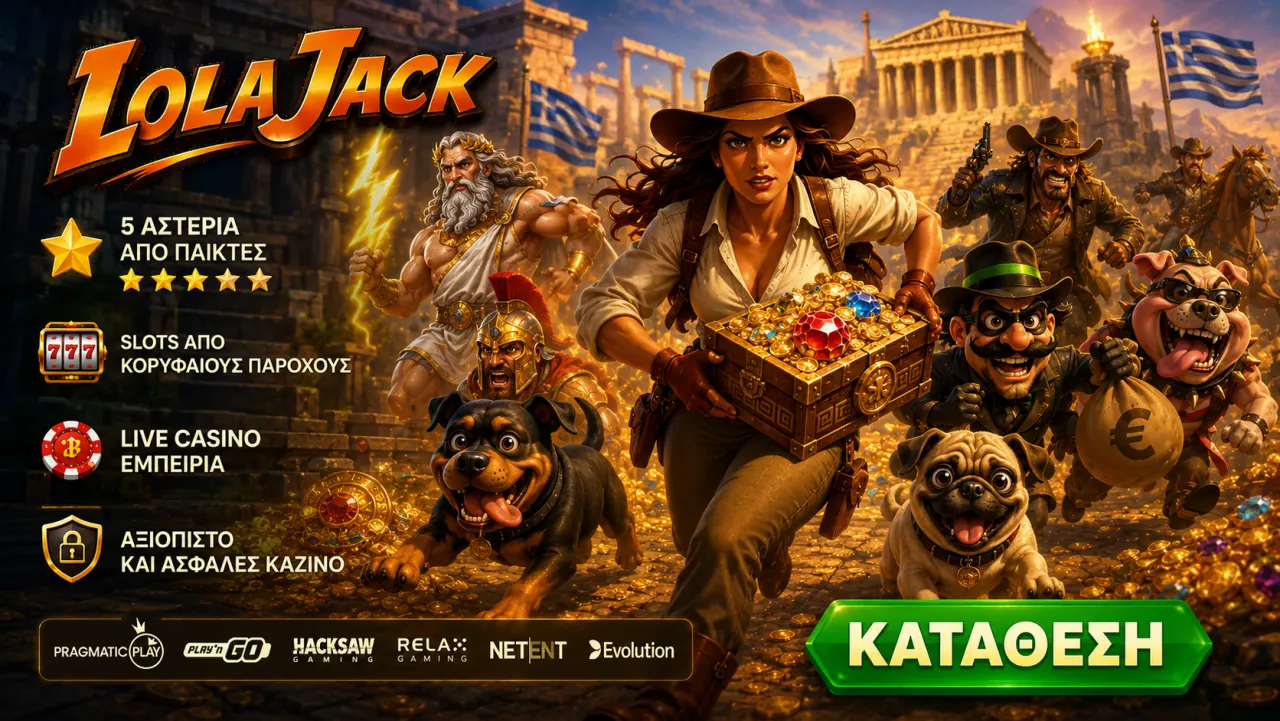 LolaJack Casino — μπόνους καλωσορίσματος 150% έως €2.500 + 100 δωρεάν περιστροφές